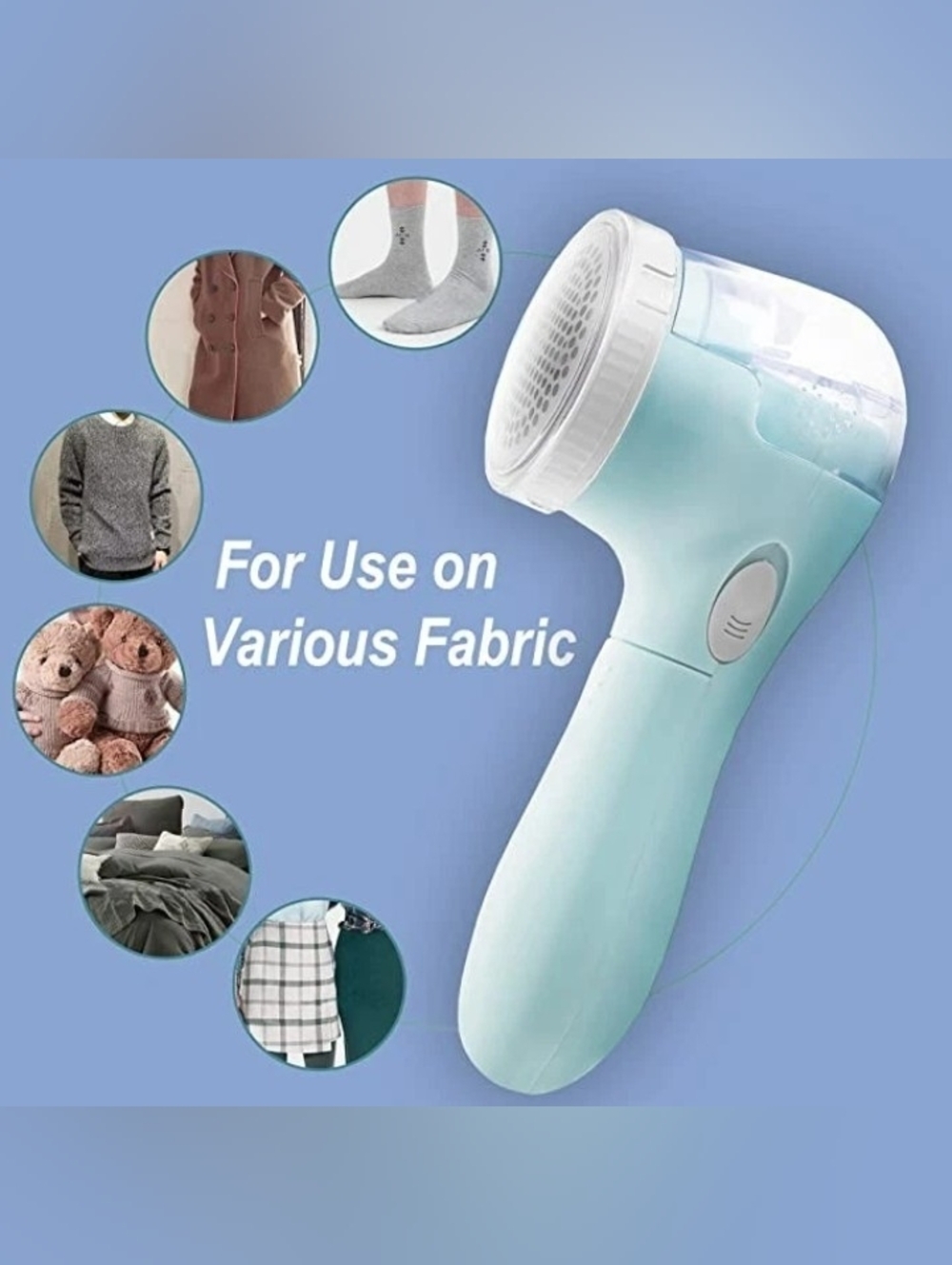 Brand New Hand Held Lint Remover In Light Aqua Blue - Picture 2 of 5